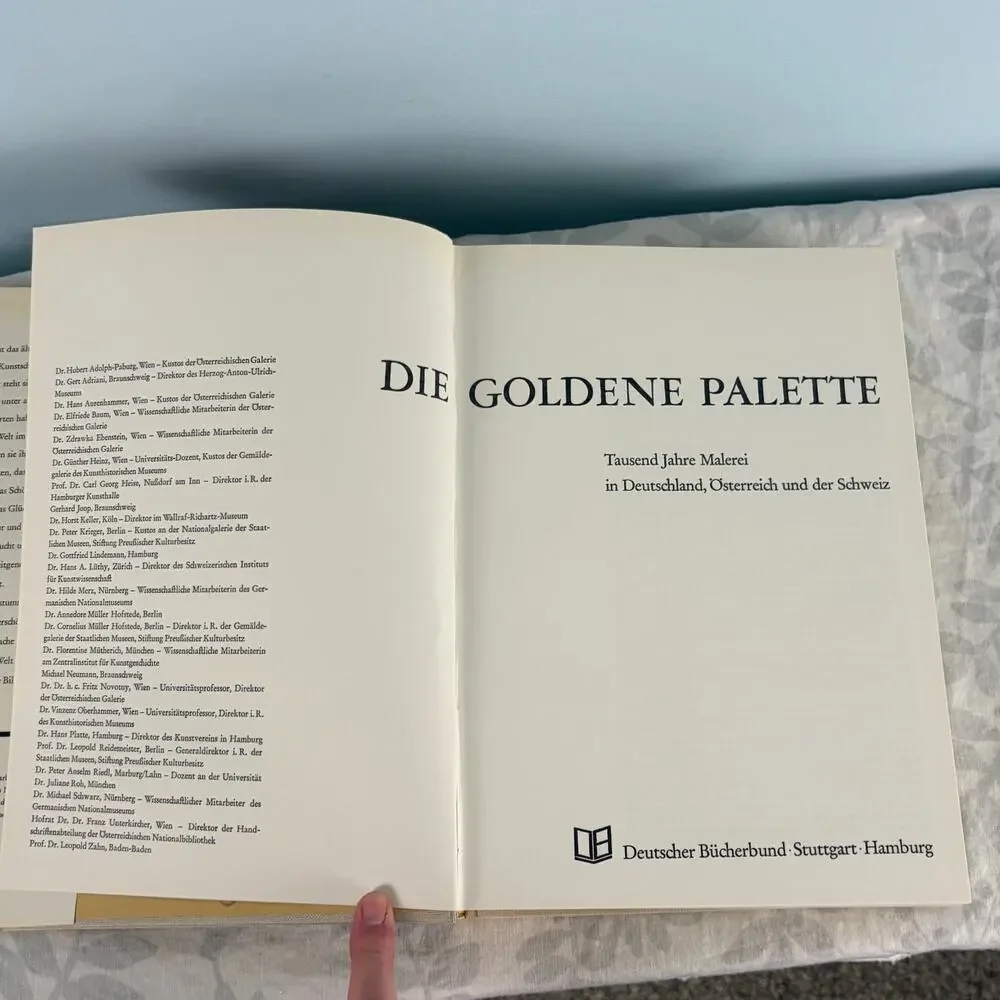 Die Goldene Palette German Art History Book 1968 Hardcover Color Plates